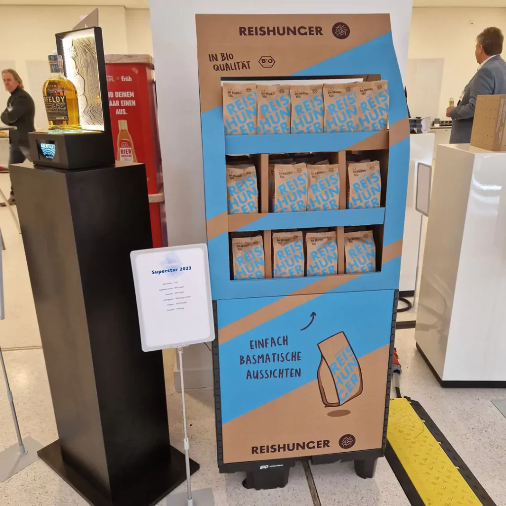 Display-Award für die Marke Reishunger – ausgezeichnet in der Kategorie Prototyp